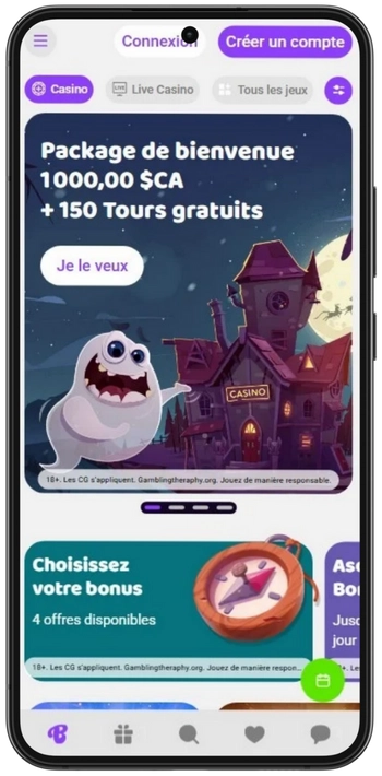 Visitez le site officiel de Boocasino