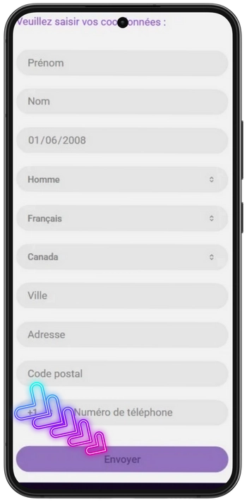 Complétez l'inscription Boocasino